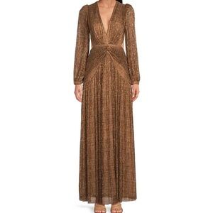 Gianni Bini Brown Long Sleeve Dress